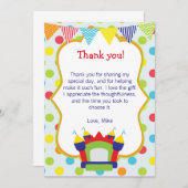 パーティーのサンキューカードのノートを跳ねること サンキューカード (正面/裏面)