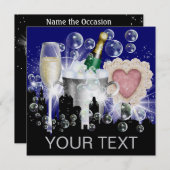 パーティーのスタイルの明るいライト改訂 – SRF 招待状 (正面/裏面)