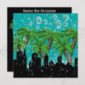 パーティーのスタイルブライトライト – SRF 招待状 (正面/裏面)