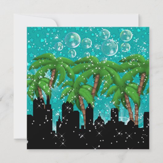 パーティーのスタイルブライトライト – SRF 招待状 (正面)