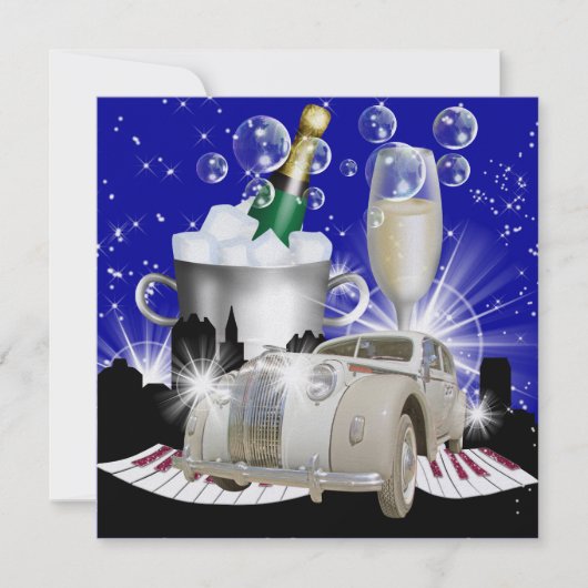 パーティーのスタイルブライトライト – SRF 招待状 (正面)