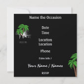 パーティーのスタイルブライトライト – SRF 招待状 (裏面)