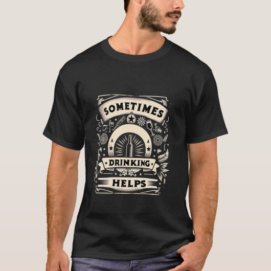 パーティーのストレスを和らげるお酒 ---- Tシャツ (正面)