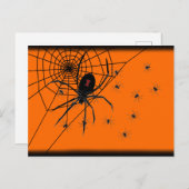 パーティーのスパイダー招待状ポストカード インビテーションポストカード (正面/裏面)