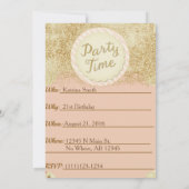 パーティーのズボンを履いて!コンフェッティ招待状 招待状 (裏面)
