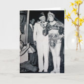 パーティーのタイムのヴィンテージの写真の挨拶 カード (黄色い花)