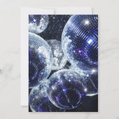 パーティーのディスコボール 招待状 (裏面)