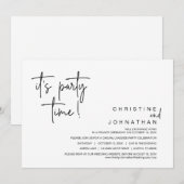 パーティーのディナー結婚の時間だ 招待状 (正面/裏面)