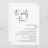 パーティーのディナー結婚パーティー 招待状 (正面/裏面)