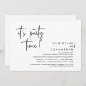 パーティーのディナー結婚パーティー 招待状 (正面/裏面)