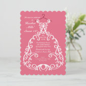 パーティーのドレス招待状 招待状 (スタンド正面)