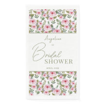 パーティーのナプキンはパステルブライダルシャワー。