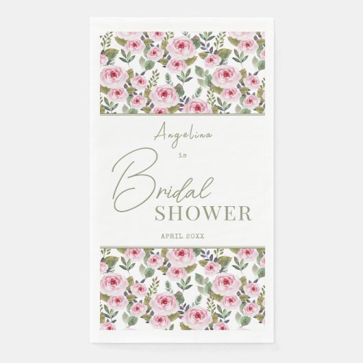 パーティーのナプキンはパステルブライダルシャワー。 (正面)