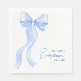 パーティーのナプキンは愛らしい弓と赤ちゃんシャワー。 スタンダードランチョンナプキン