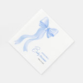 パーティーのナプキンは愛らしい弓と赤ちゃんシャワー。 スタンダードランチョンナプキン (角)