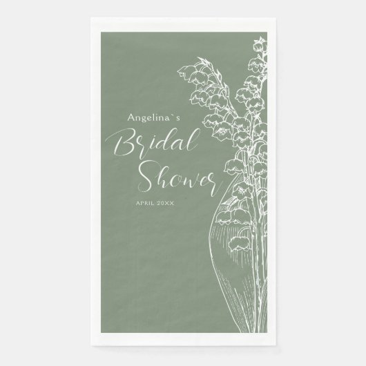 パーティーのナプキン花嫁シャワー。 (正面)