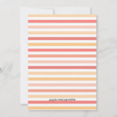 パーティーのハリネズミとかわいいカップケーキ 招待状 (裏面)