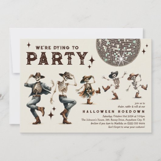 パーティーのハロウィンホームダウンが待ち望み 招待状 (正面)