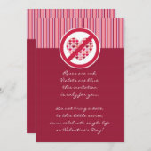 パーティーのバレンタインデーの招待状を選抜します 招待状 (正面/裏面)