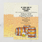 パーティーのビール樽招待状 招待状 (正面/裏面)