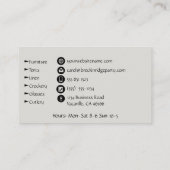 パーティーのプランナーおよびイベントの食料調達の供給 名刺 (裏面)