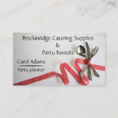 パーティーのプランナーおよびイベントの食料調達の供給 名刺 (正面)