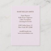 パーティーのプランナーのイベントのオルガナイザーのための小型フライヤカード 名刺 (裏面)