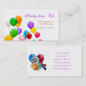 パーティーのプランナーの名刺のテンプレート 名刺 (正面/裏面)