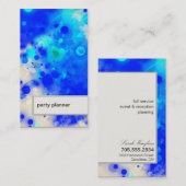 パーティーのプランナーの名刺の抽象芸術の点及び花 名刺 (正面/裏面)