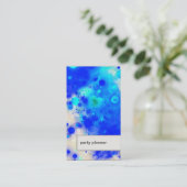 パーティーのプランナーの名刺の抽象芸術の点及び花 名刺 (スタンド正面)