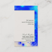 パーティーのプランナーの名刺の抽象芸術の点及び花 名刺 (裏面)