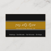 パーティーのプランナーの名刺-上品な金ゴールドのグリッター 名刺 (裏面)