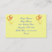 パーティーのプランナーの名刺 名刺 (裏面)