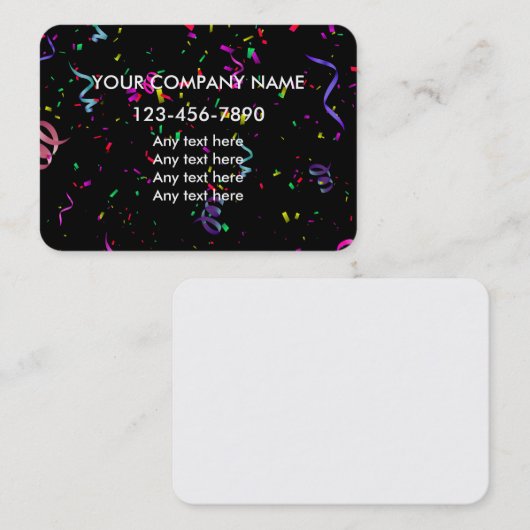 パーティーのプランナーの名刺 名刺 (正面/裏面)