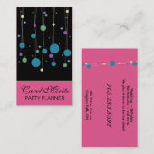 パーティーのプランナーの名刺-点及び星 名刺 (正面/裏面)
