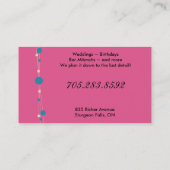 パーティーのプランナーの名刺-点及び星 名刺 (裏面)