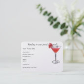 パーティーのプランナーの真珠色の白 名刺 (スタンド正面)