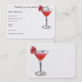 パーティーのプランナーの真珠色の白 名刺 (正面/裏面)