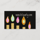 パーティーのプランナーは名刺のテンプレートの良否を明りにすかして調べます 名刺 (裏面)