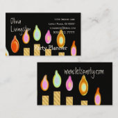 パーティーのプランナーは名刺のテンプレートの良否を明りにすかして調べます 名刺 (正面/裏面)