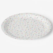 パーティーのプレートを振りかけて下さい(白い) ペーパープレート (アングル)