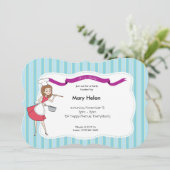 パーティーのポットの運のパーソナライズな招待状の調理 招待状 (スタンド正面)