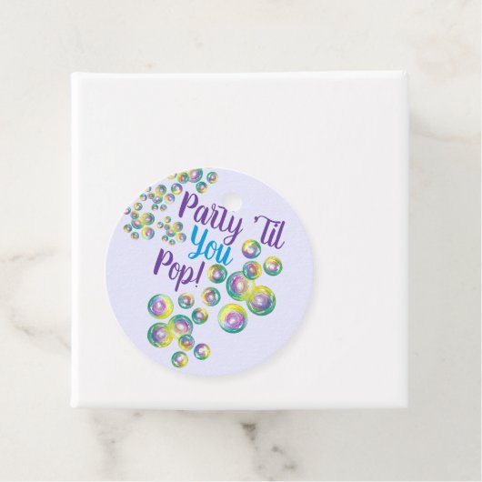 パーティーのポップ・アートの泡吹が虹色に フェイバータグ (インサイチュ)