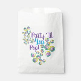 パーティーのポップ・アートの泡吹が虹色に フェイバーバッグ