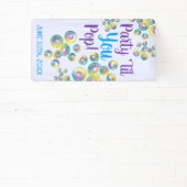 パーティーのポップ・アートの泡吹が虹色に 横断幕 (インサイチュ)