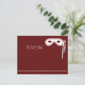 パーティーのマスクの招待 インビテーションポストカード (スタンド正面)