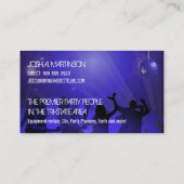 パーティーのレンタル青い鏡の球 名刺 (裏面)