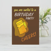 パーティーの乾杯招待状 招待状 (スタンド正面)