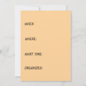 パーティーの乾杯招待状 招待状 (裏面)