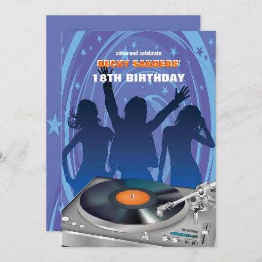 パーティーの人々の招待状 招待状 (正面/裏面)